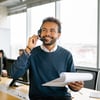 Agent reviewing coverage options