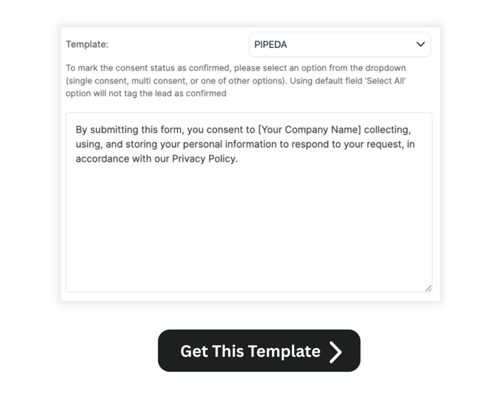 pipeda consent template