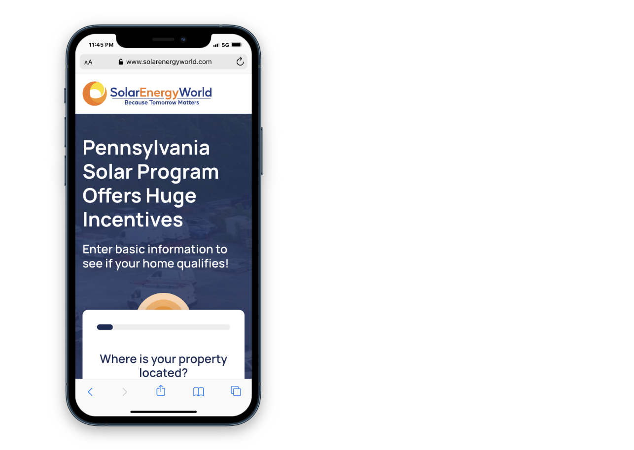 mobile experience for solar energy world