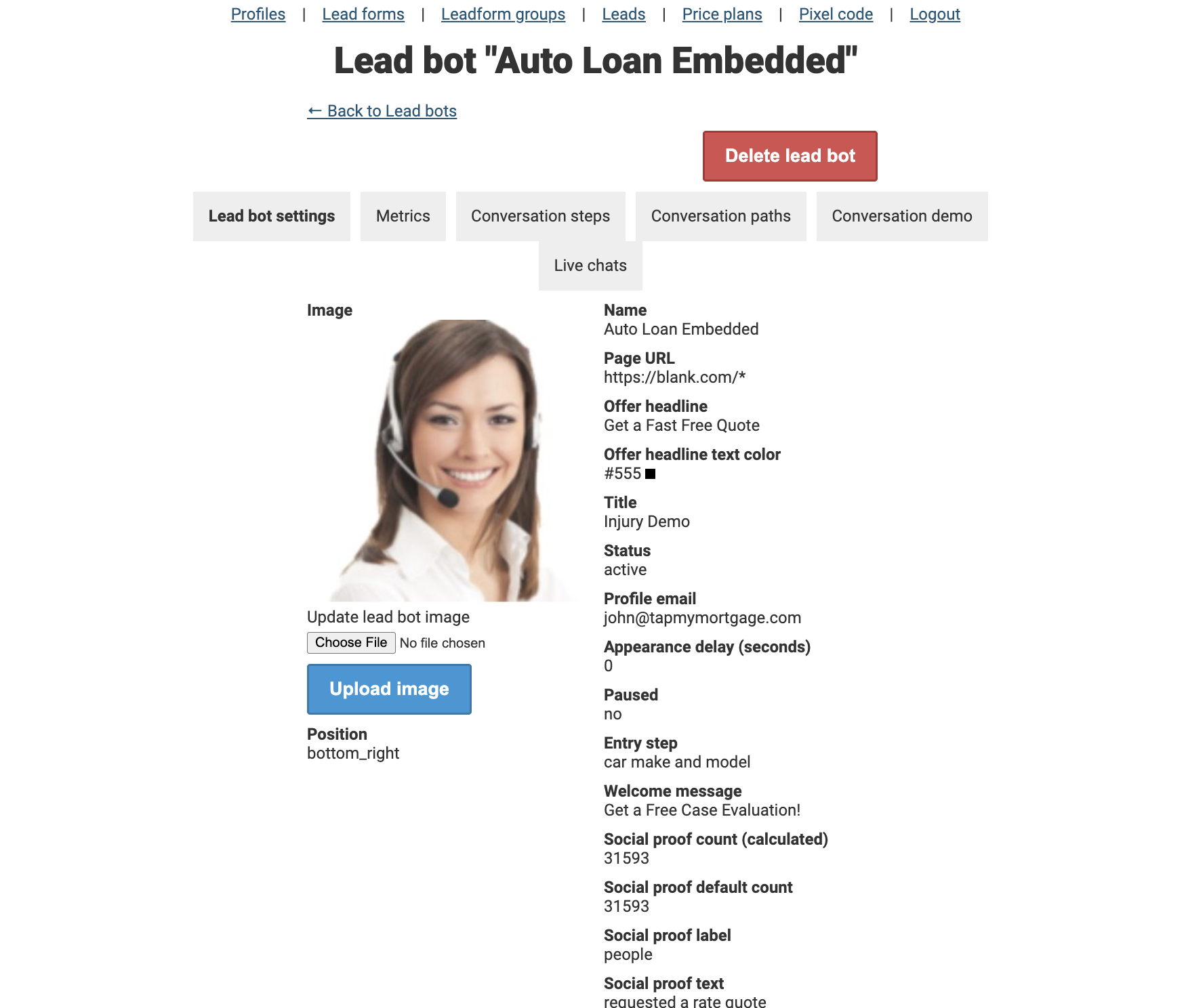 LeadCapture Classic UI — our very first interface