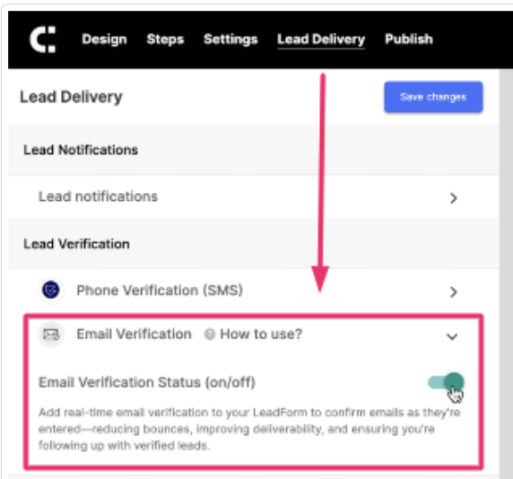 enable email verification