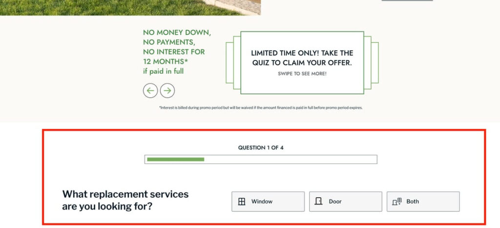 window replacement leads quiz