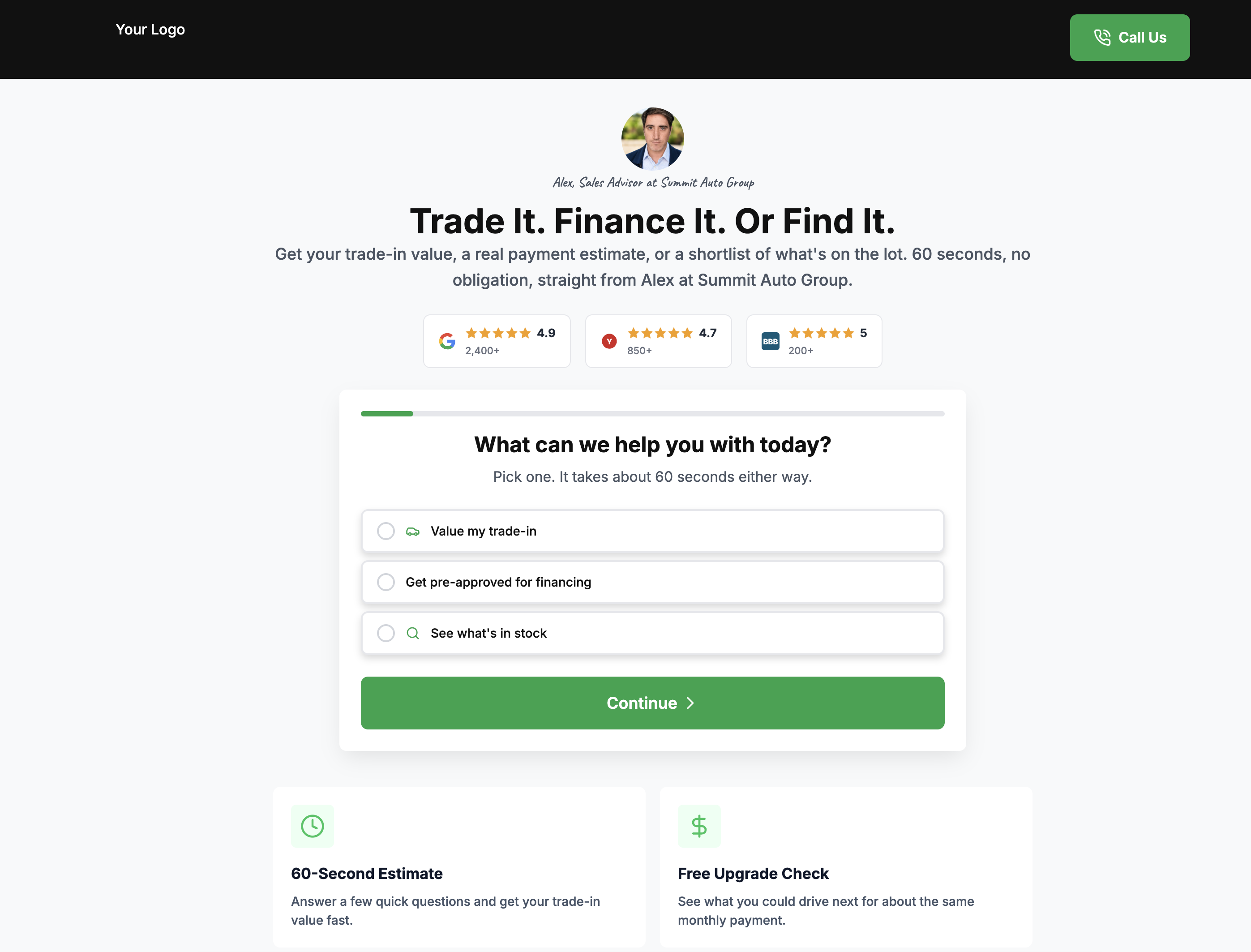 Car Dealership Lead Funnel Template preview